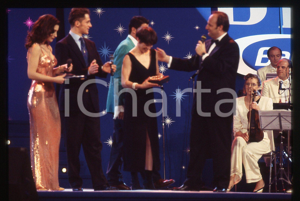 35mm vintage slide* 1995 NOTTE BLU BARILLA Manuela DI CENTA Gerry SCOTTI