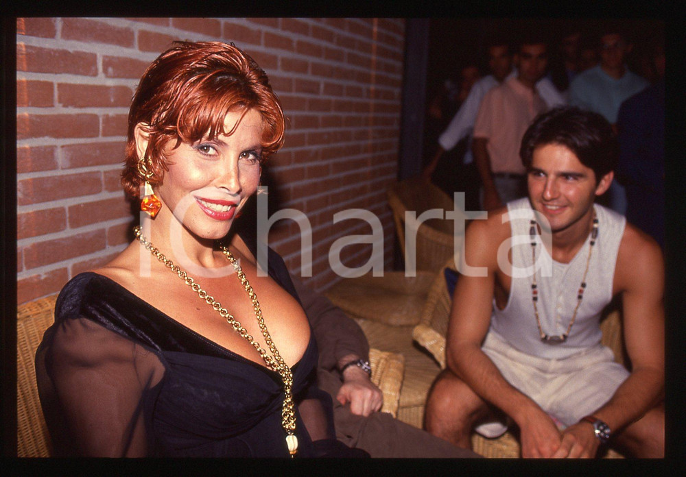 35mm vintage slide* 1995ca ITALIA COSTUME Milly D'ABBRACCIO e Beppe CONVERTINI