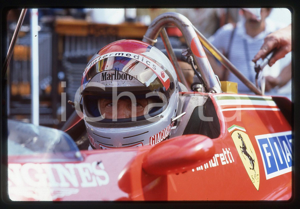 35mm vintage slide* 1982 GP MONZA Mario ANDRETTI su FERRARI 126 C2 ai box (5)