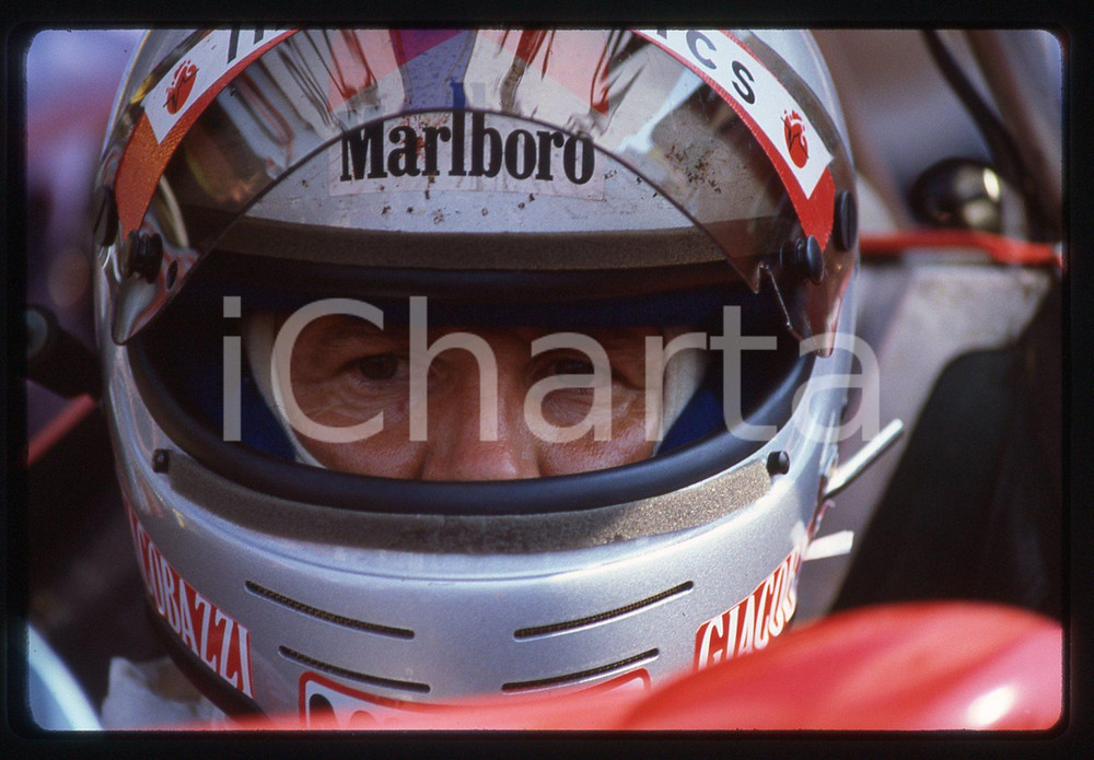 35mm vintage slide* 1982 GP MONZA Mario ANDRETTI scuderia FERRARI - Ritratto