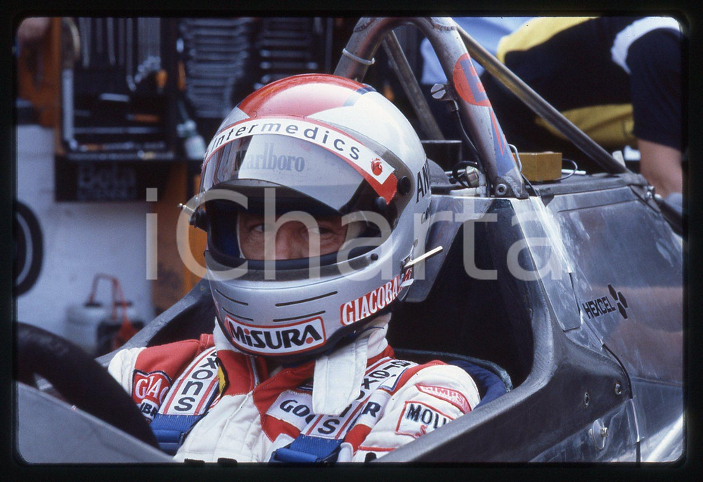35mm vintage slide* 1982 GP MONZA Mario ANDRETTI su FERRARI 126 C2 ai box (4)