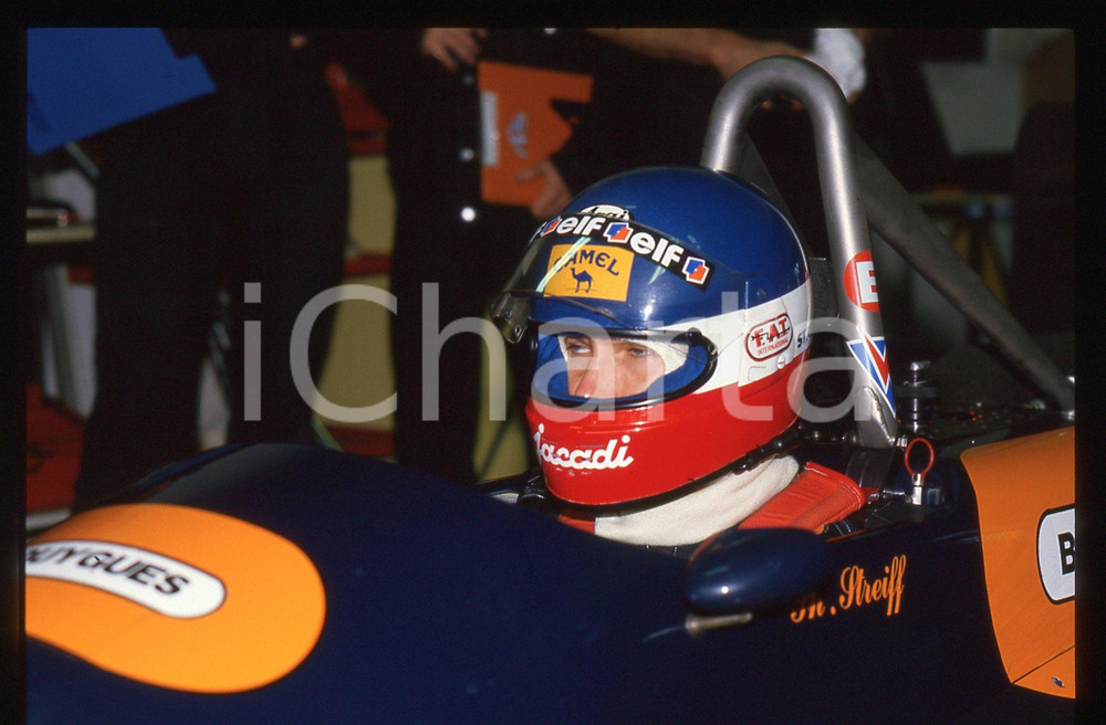 35mm vintage slide* 1988 GP SAN MARINO Philippe STREIFF su AGS JH23 ai box