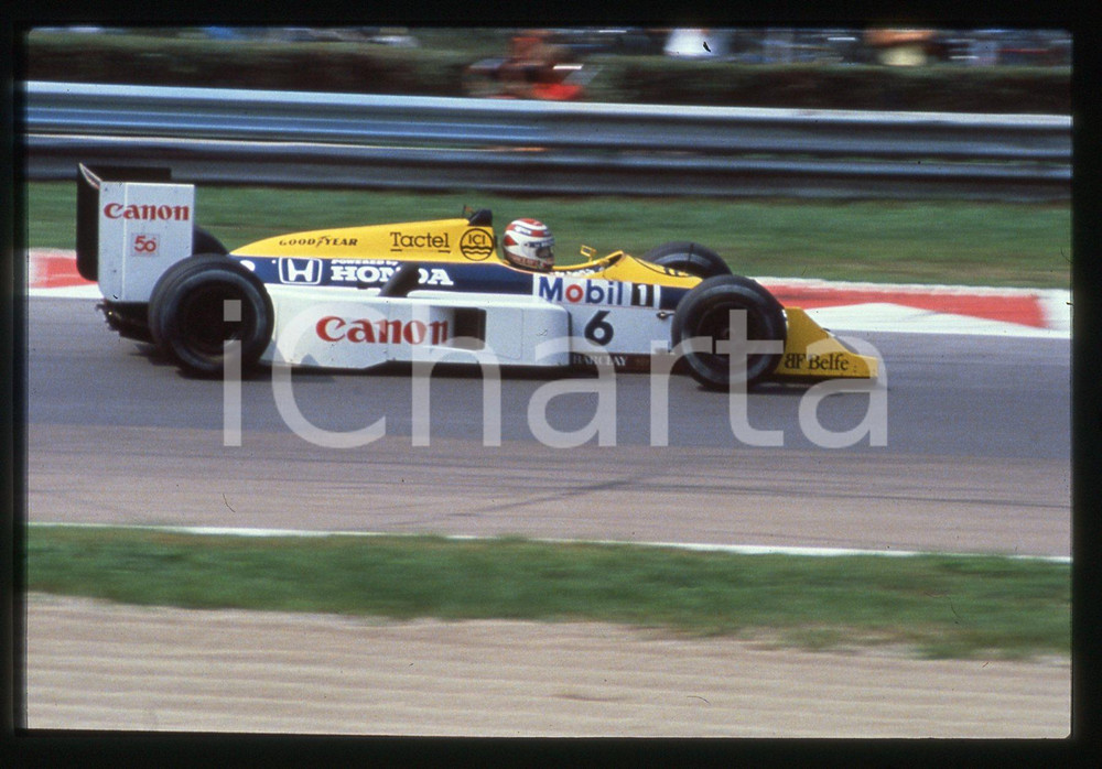 35mm vintage slide* 1987 GP MONZA Nelson PIQUET su WILLIAMS FW11B - Gara