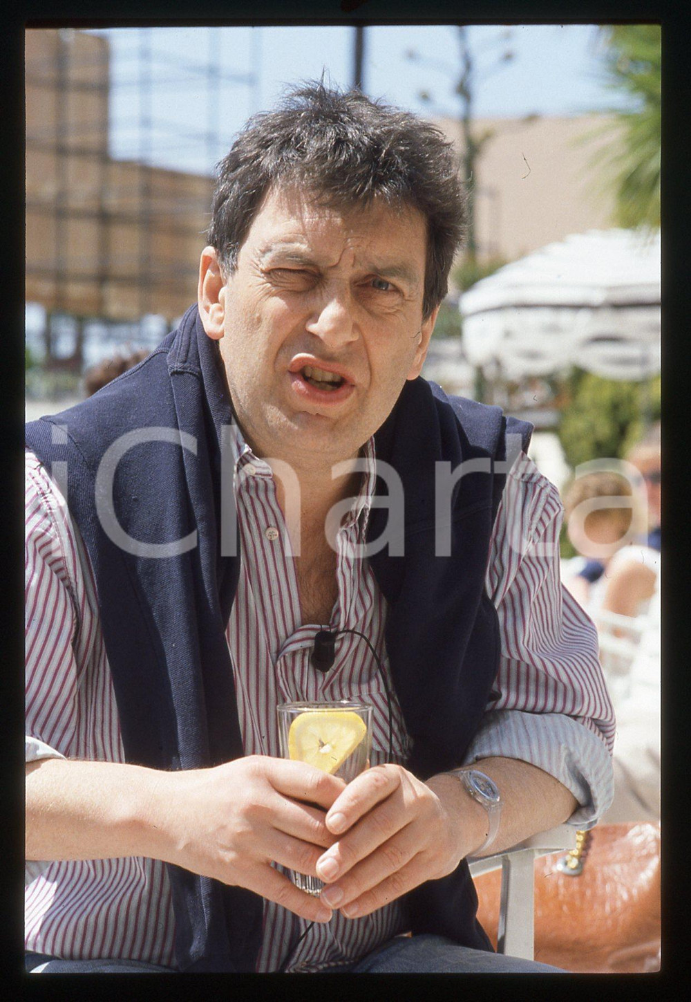35mm vintage slide* 1990 ca CINEMA Stephen FREARS Ritratto del regista