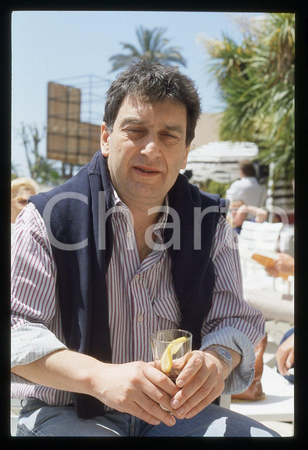 35mm vintage slide* 1990 ca CINEMA Stephen FREARS Ritratto del regista (2)