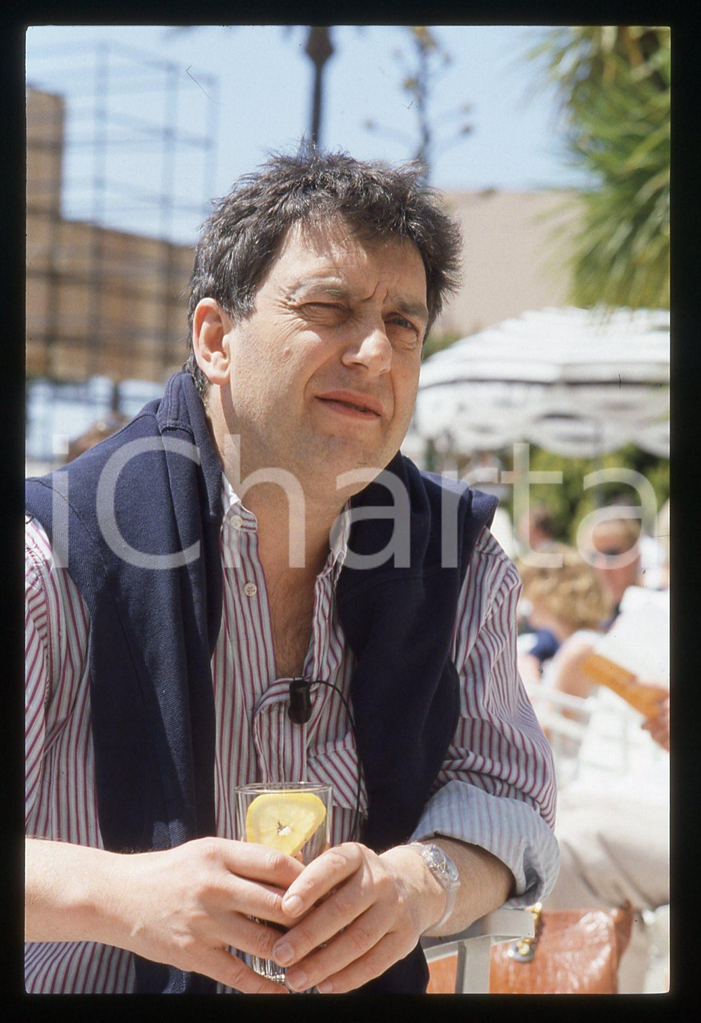 35mm vintage slide* 1990 ca CINEMA Stephen FREARS Ritratto del regista (5)