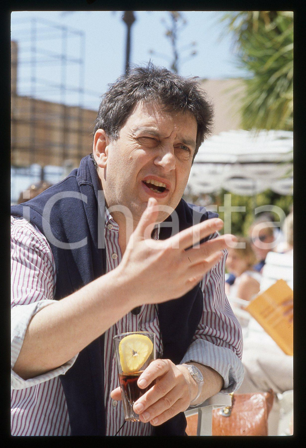 35mm vintage slide* 1990 ca CINEMA Stephen FREARS Ritratto del regista (6)