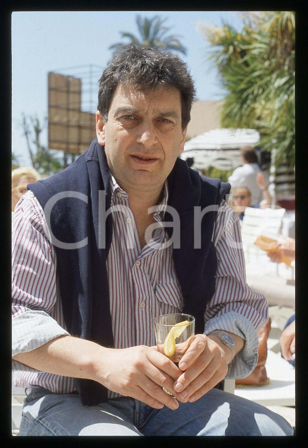 35mm vintage slide* 1990 ca CINEMA Stephen FREARS Ritratto del regista (7)