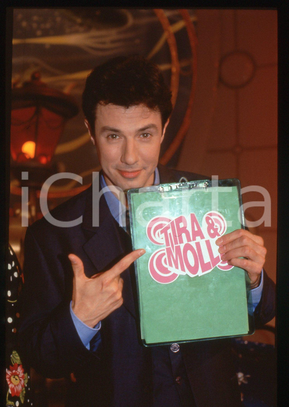 35mm vintage slide* 1998 CANALE 5 Giampiero INGRASSIA - TIRA E MOLLA ESTATE