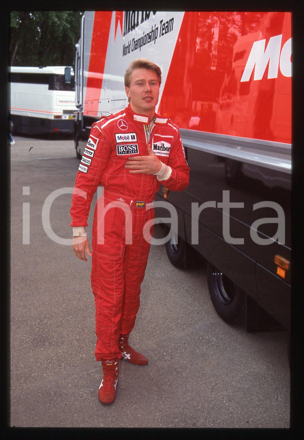 35mm vintage slide* 1995 GP SAN MARINO Mika HAKKINEN scuderia MCLAREN Ritratto 6