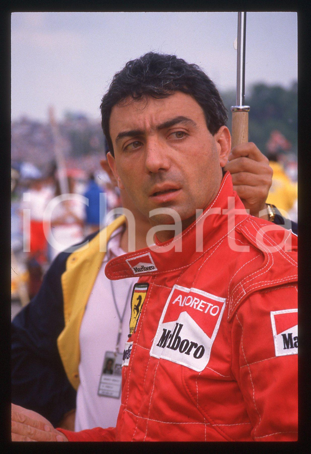 35mm vintage slide* 1988 F1 GP SAN MARINO Michele ALBORETO scuderia FERRARI (2)