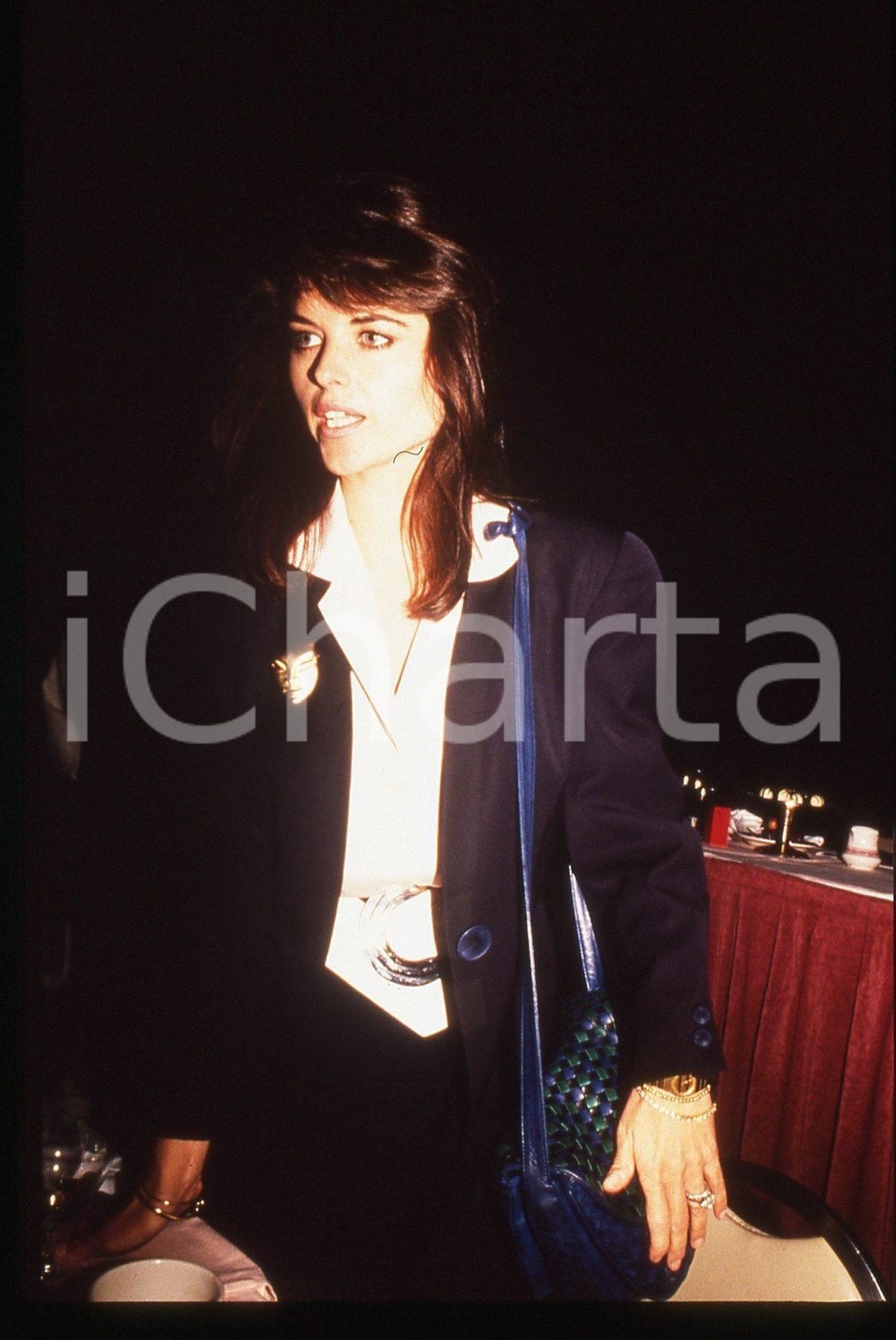 35mm vintage slide* 1985 ca COSTUME Maria SHRIVER Ritratto della giornalista