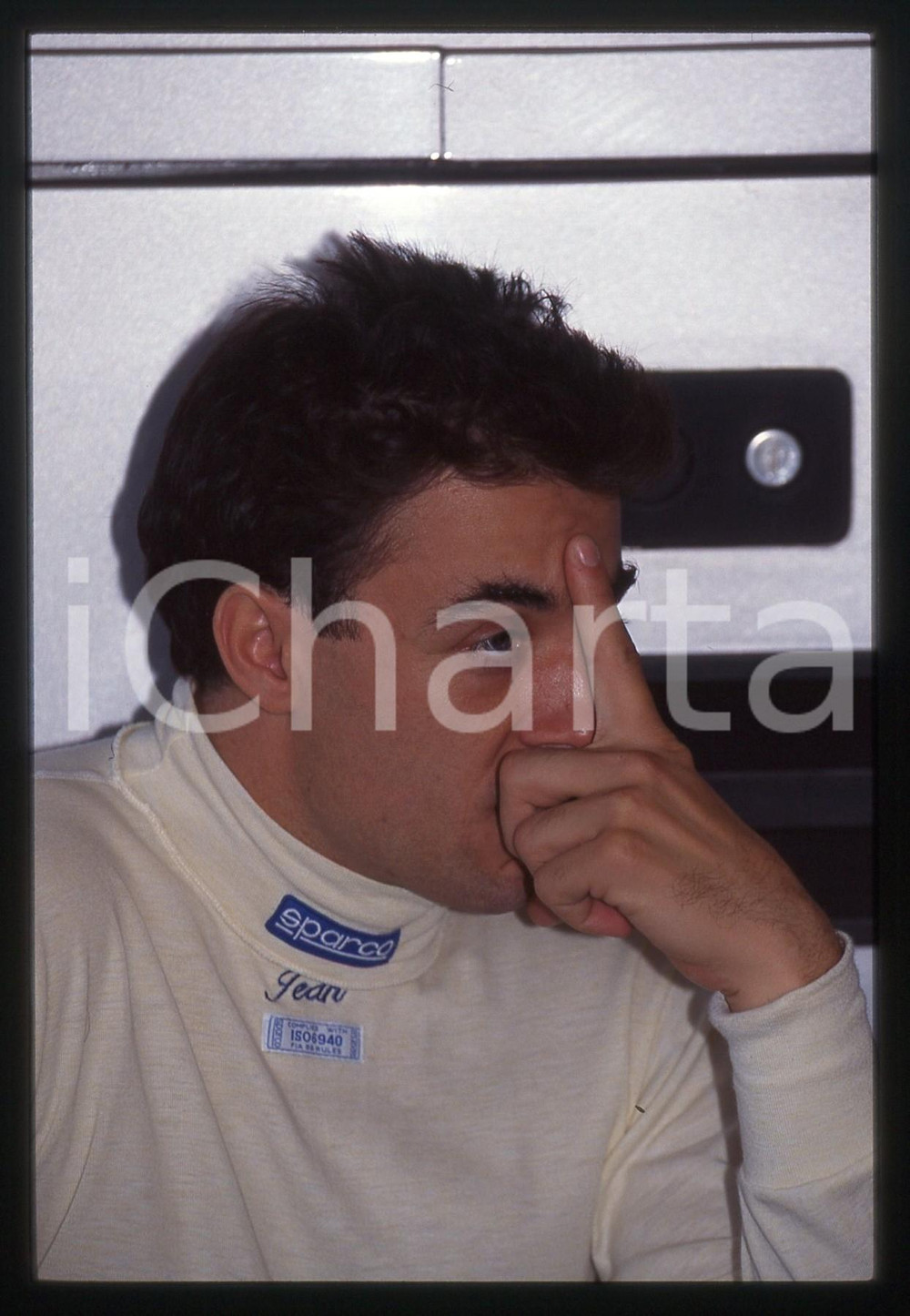 35mm vintage slide* 1996 F1 Jean ALESI nel motorhome BENETTON - Ritratto (6)