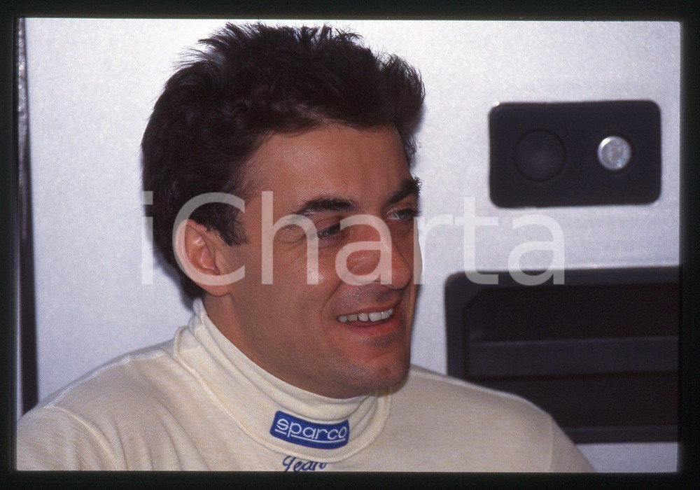 35mm vintage slide* 1996 F1 Jean ALESI nel motorhome BENETTON - Ritratto (9)