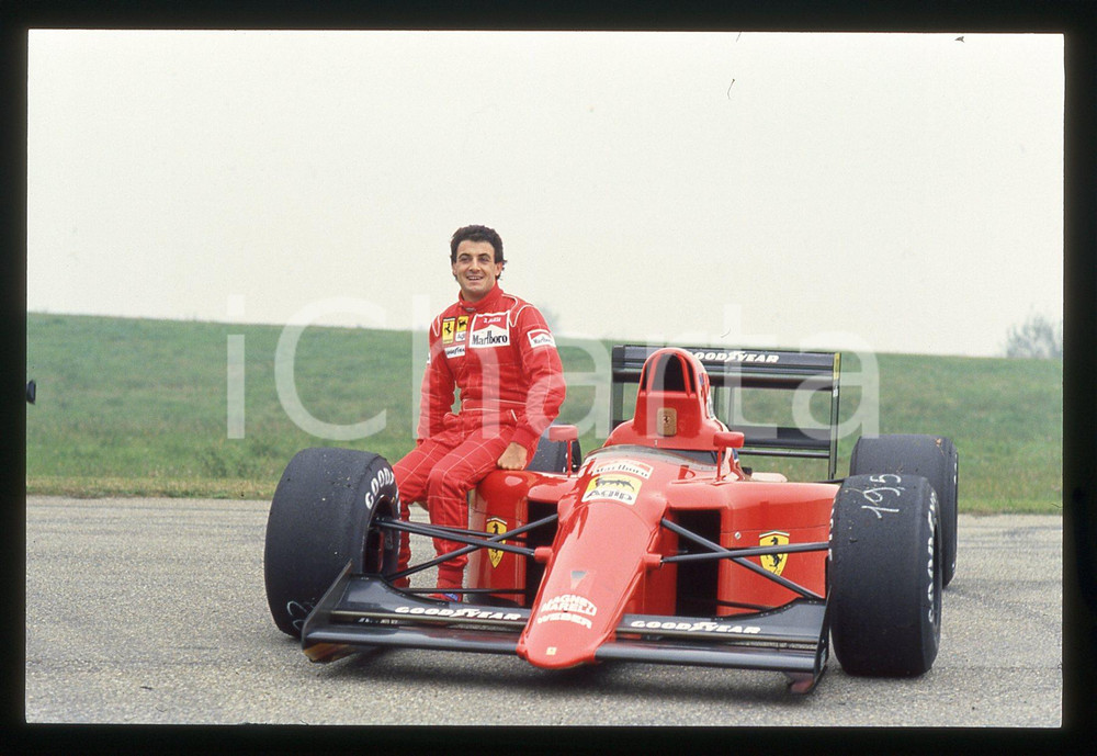 35mm vintage slide* 1990 FIORANO Test invernali Jean ALESI su FERRARI 641 F1 15