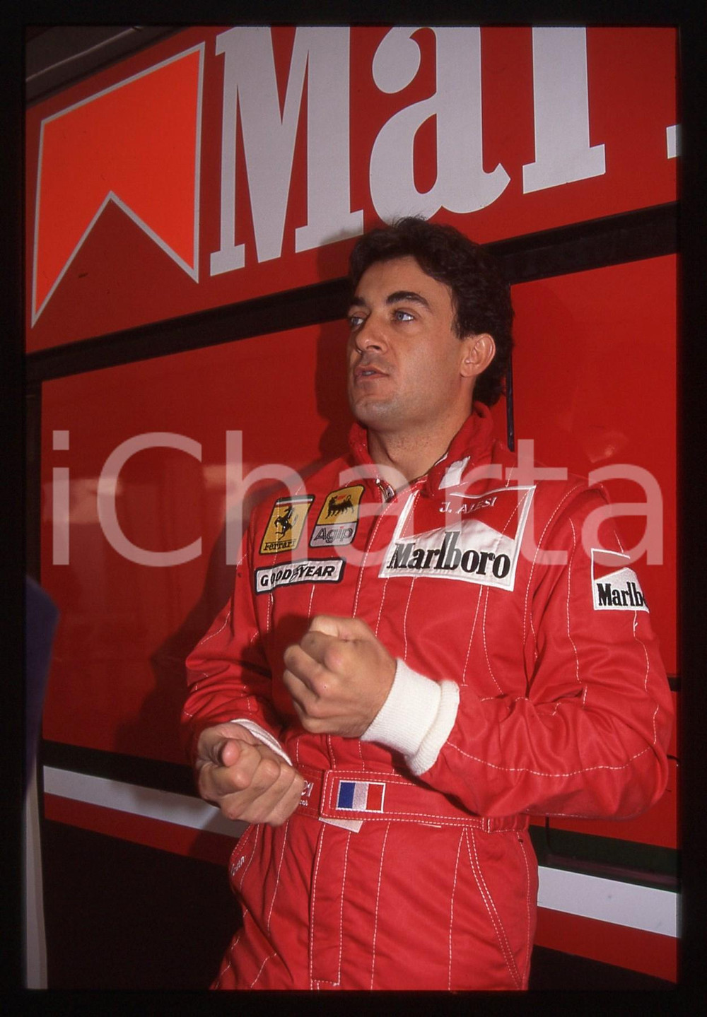 35mm vintage slide* 1995 ca FORMULA 1 Jean ALESI scuderia FERRARI - Ritratto 36