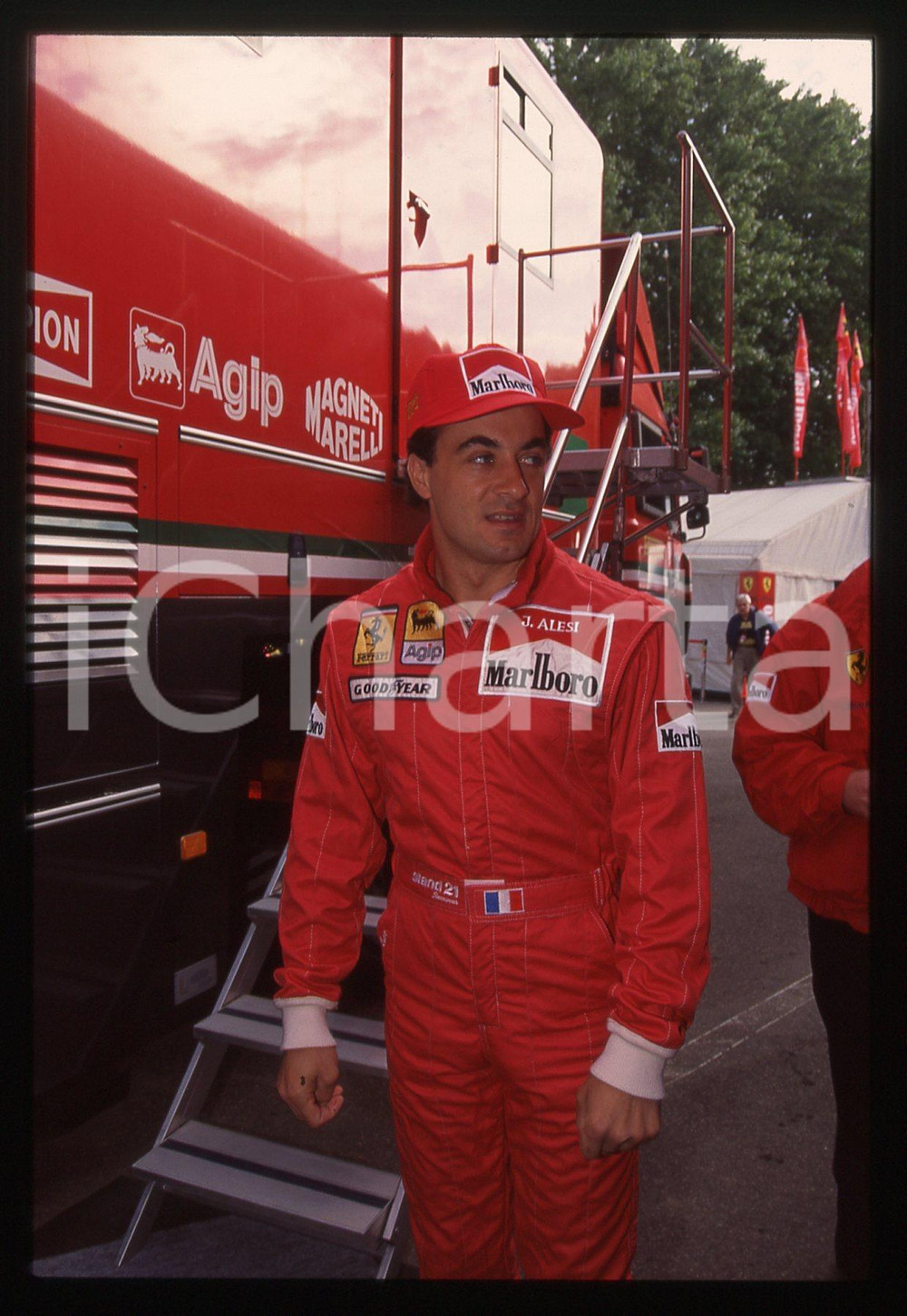 35mm vintage slide* 1995 ca FORMULA 1 Jean ALESI scuderia FERRARI - Ritratto 37