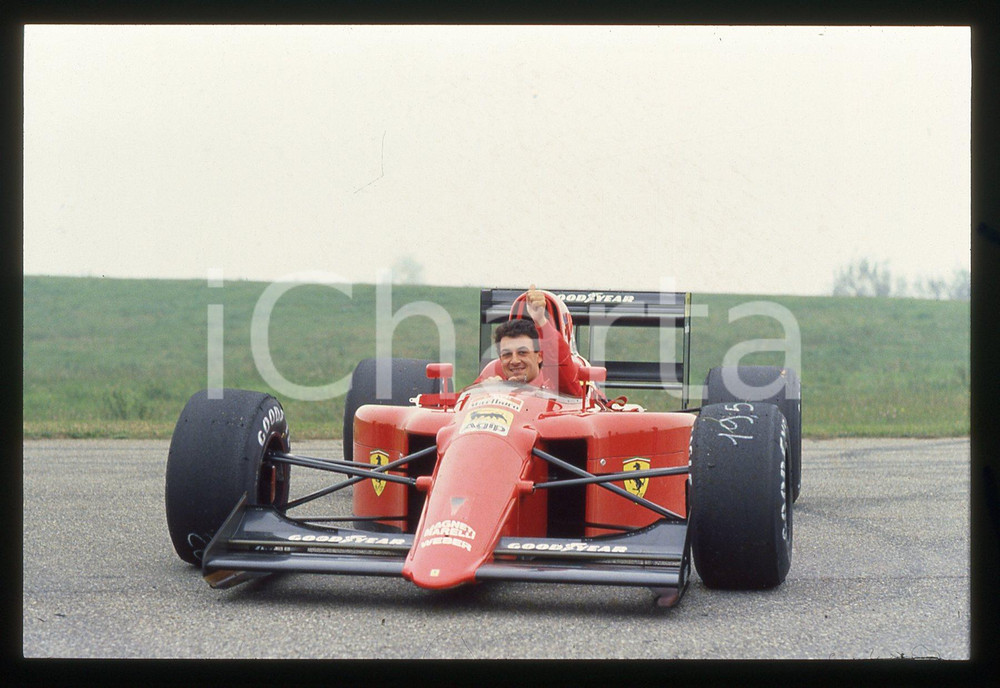 35mm vintage slide* 1990 FIORANO Test invernali Jean ALESI su FERRARI 641 F1 19