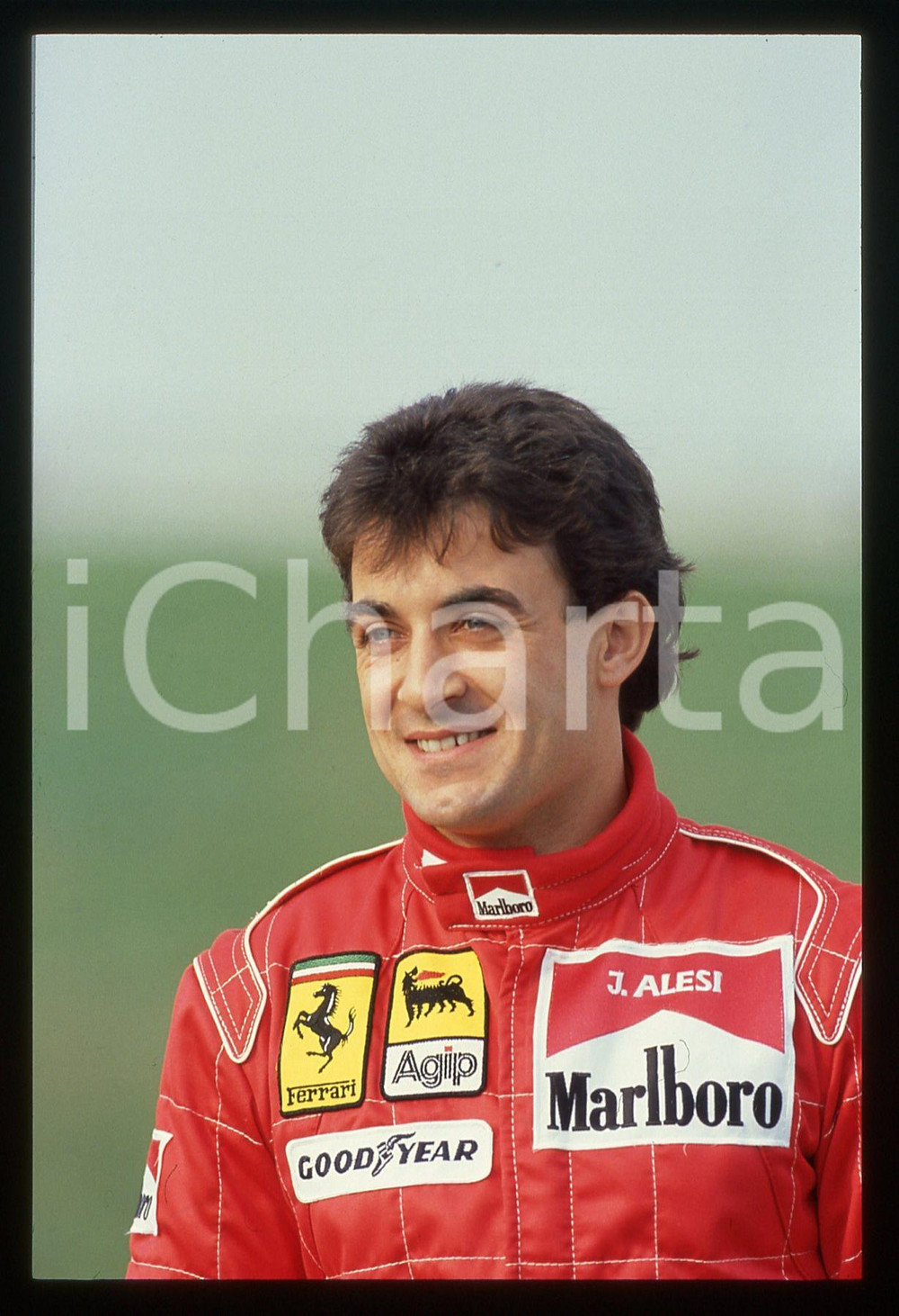 35mm vintage slide* 1990 FIORANO Jean ALESI scuderia FERRARI - Ritratto (2)