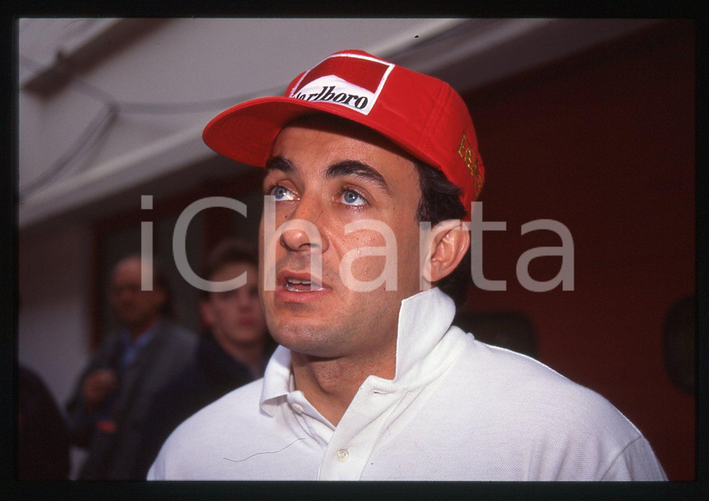 35mm vintage slide* 1990 ca FORMULA 1 Jean ALESI scuderia FERRARI - Ritratto (6)