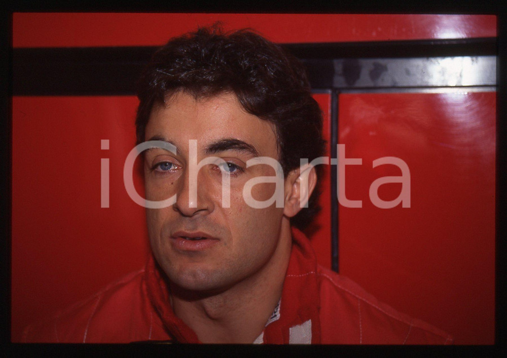 35mm vintage slide* 1990 ca FORMULA 1 Jean ALESI scuderia FERRARI - Ritratto (7)