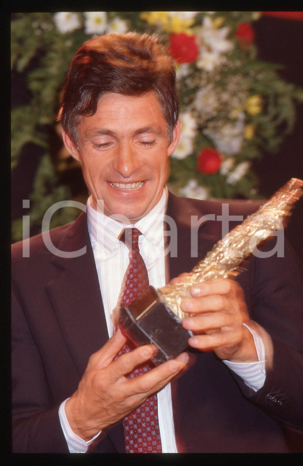 Fotografia d epoca originale 35mm vintage slide 1990 ca ITALIA Francesco MOSER  Ritratto del ciclista 7 1