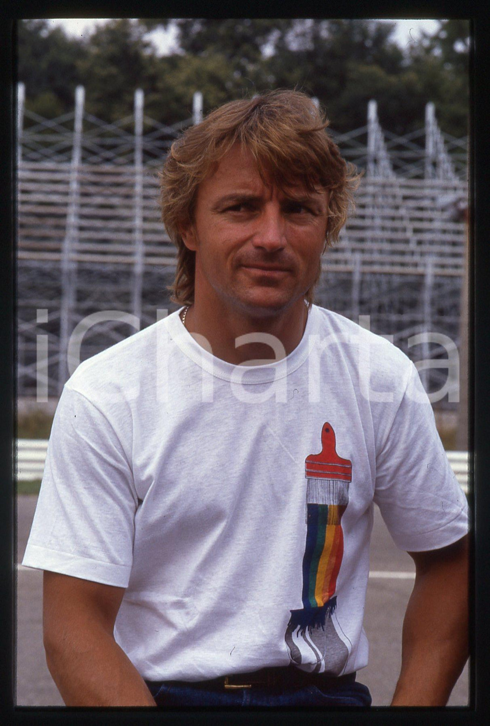 35mm vintage slide* 1982 GP MONZA Renè ARNOUX - Ritratto del pilota