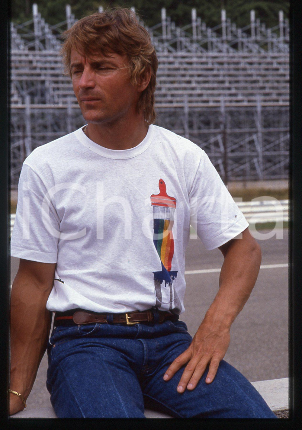 35mm vintage slide* 1982 GP MONZA Renè ARNOUX - Ritratto (3)
