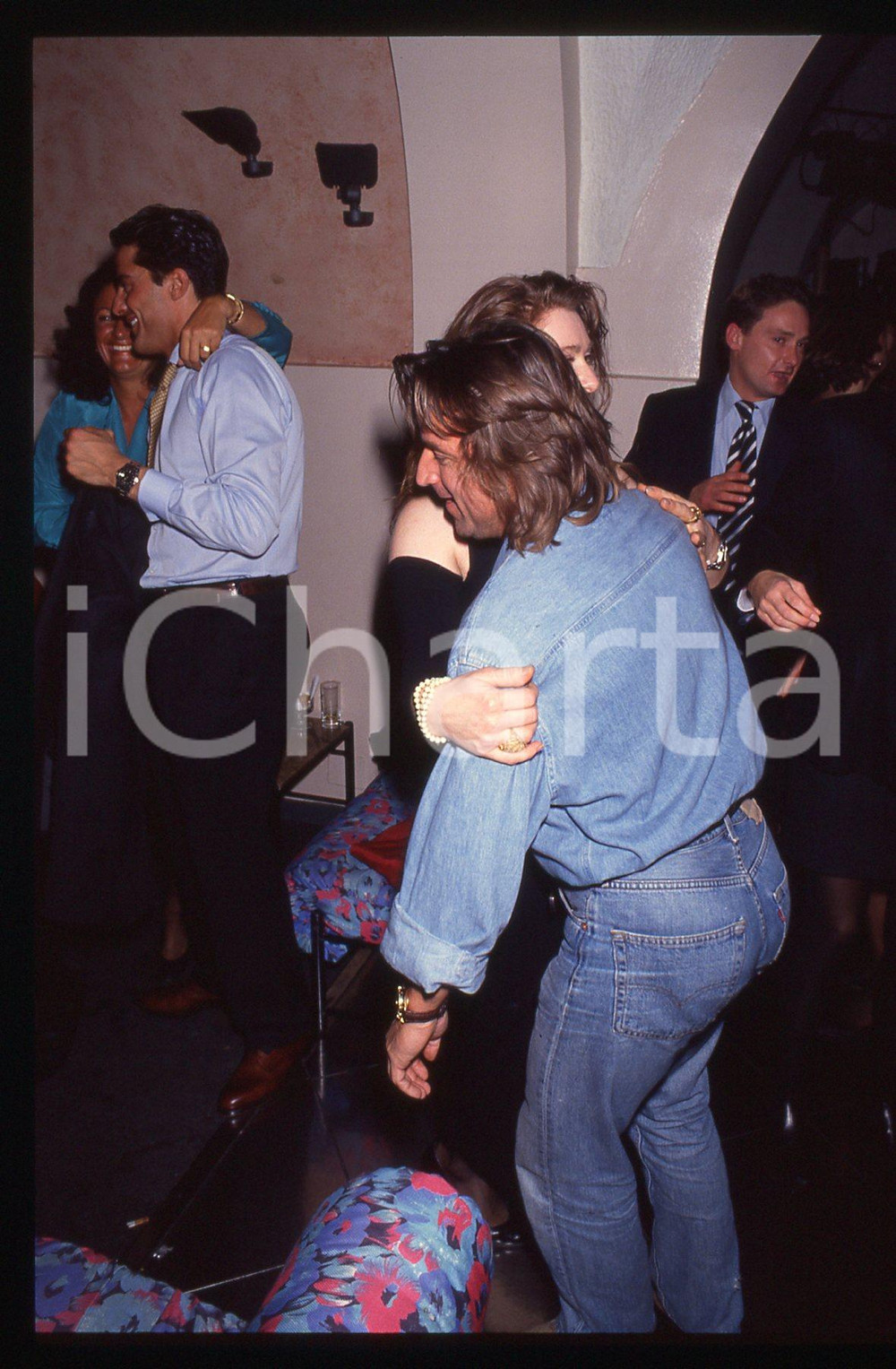 35mm vintage slide*1993 RIVALTA COSTUME Renè ARNOUX Capodanno discoteca AVILA 10
