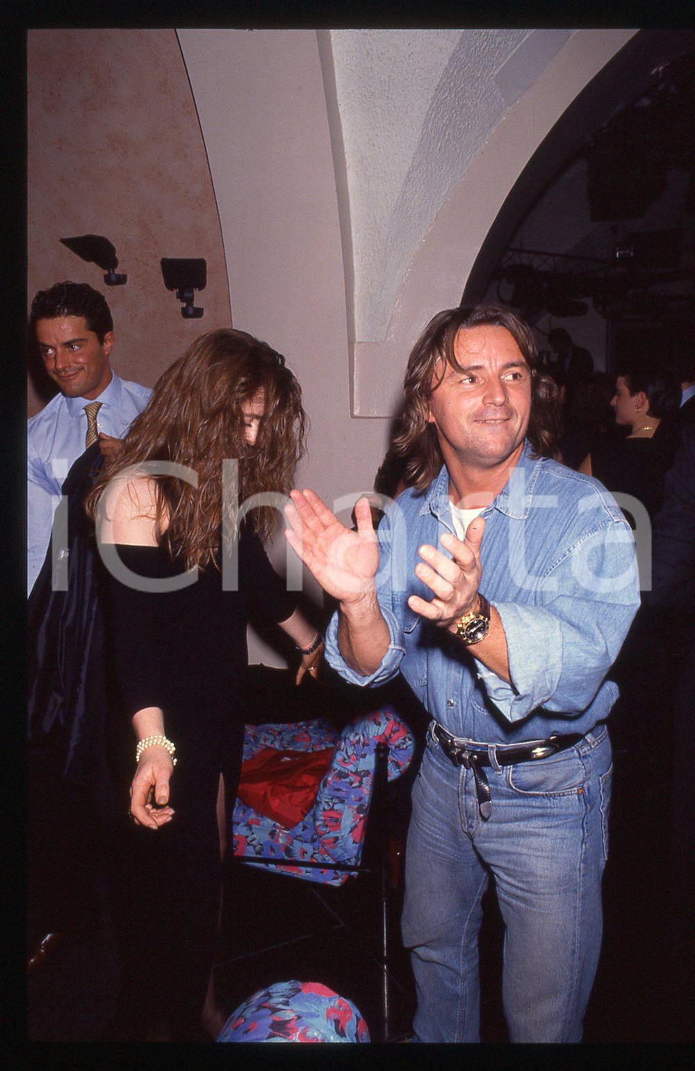 35mm vintage slide*1993 RIVALTA COSTUME Renè ARNOUX Capodanno discoteca AVILA 15