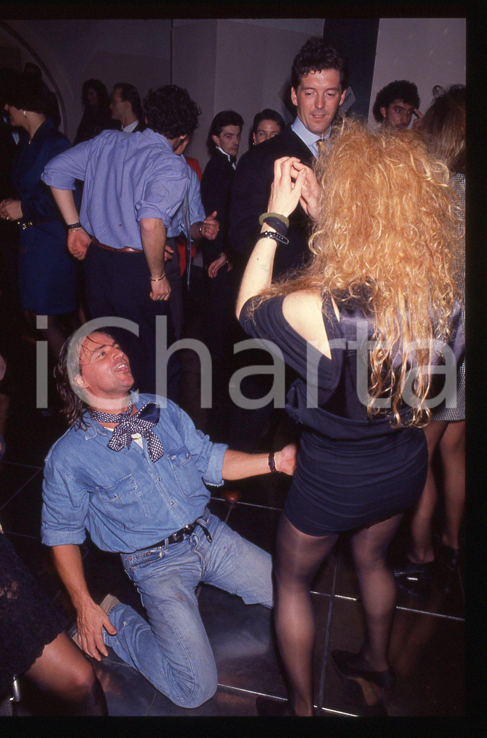 35mm vintage slide*1993 RIVALTA COSTUME Renè ARNOUX Capodanno discoteca AVILA 17
