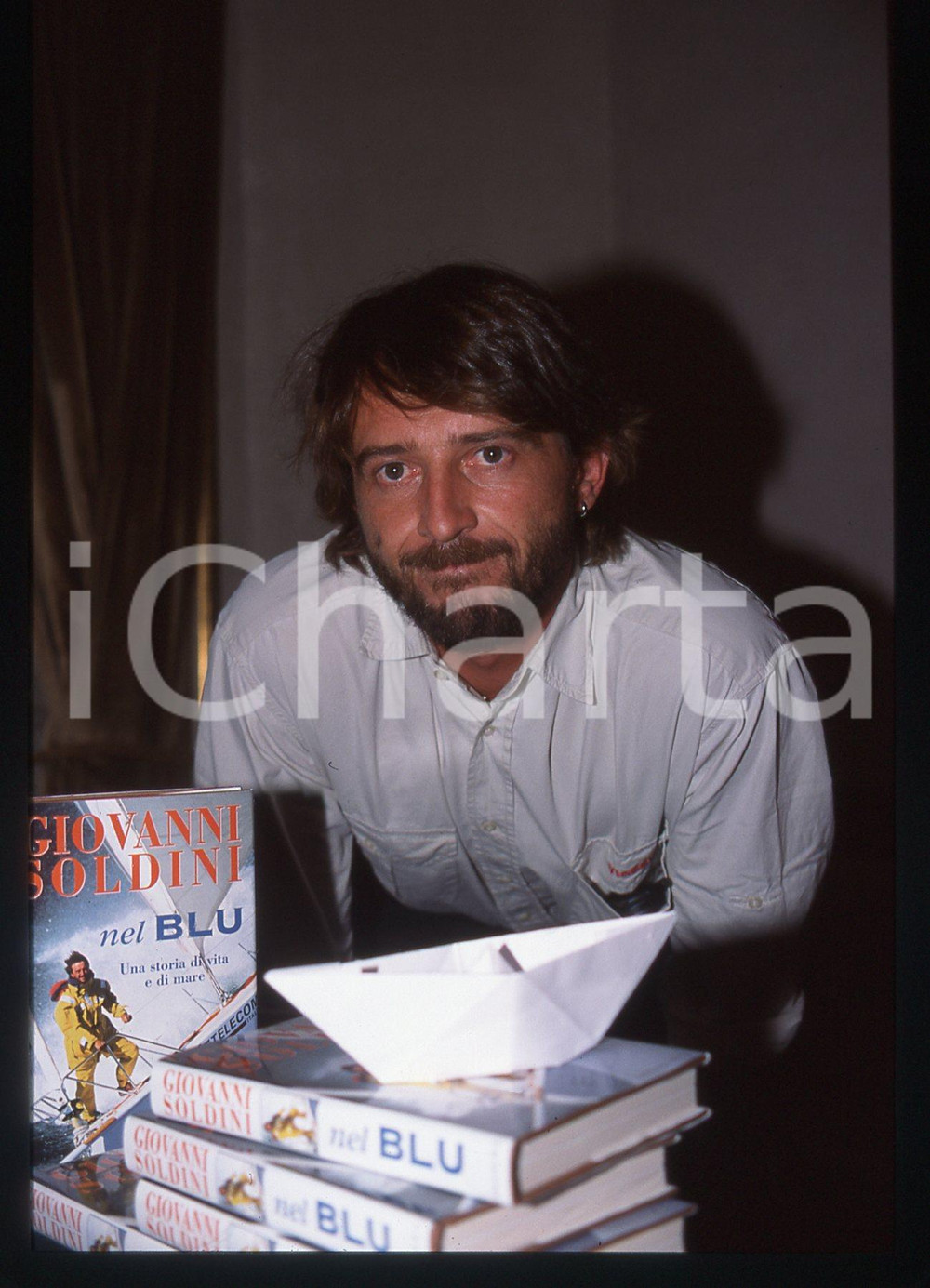 35mm vintage slide*2000 VELA Giovanni SOLDINI Presentazione biografia NEL BLU 22