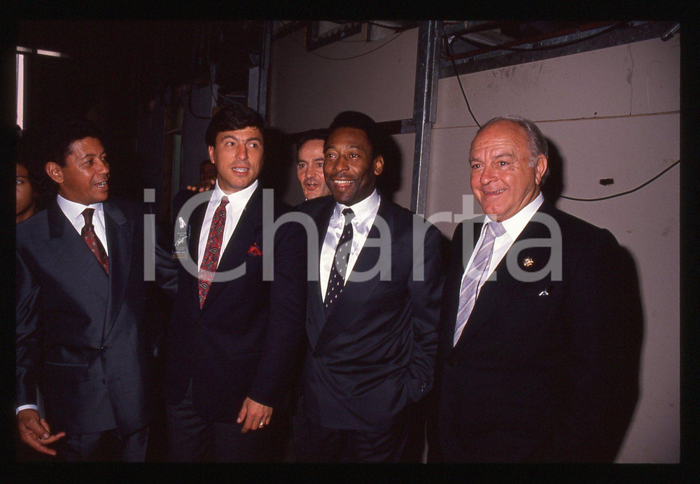 35mm vintage slide* 1990 MILANO PELÉ Alfredo DI STEFANO al Galà di ITALIA '90 3