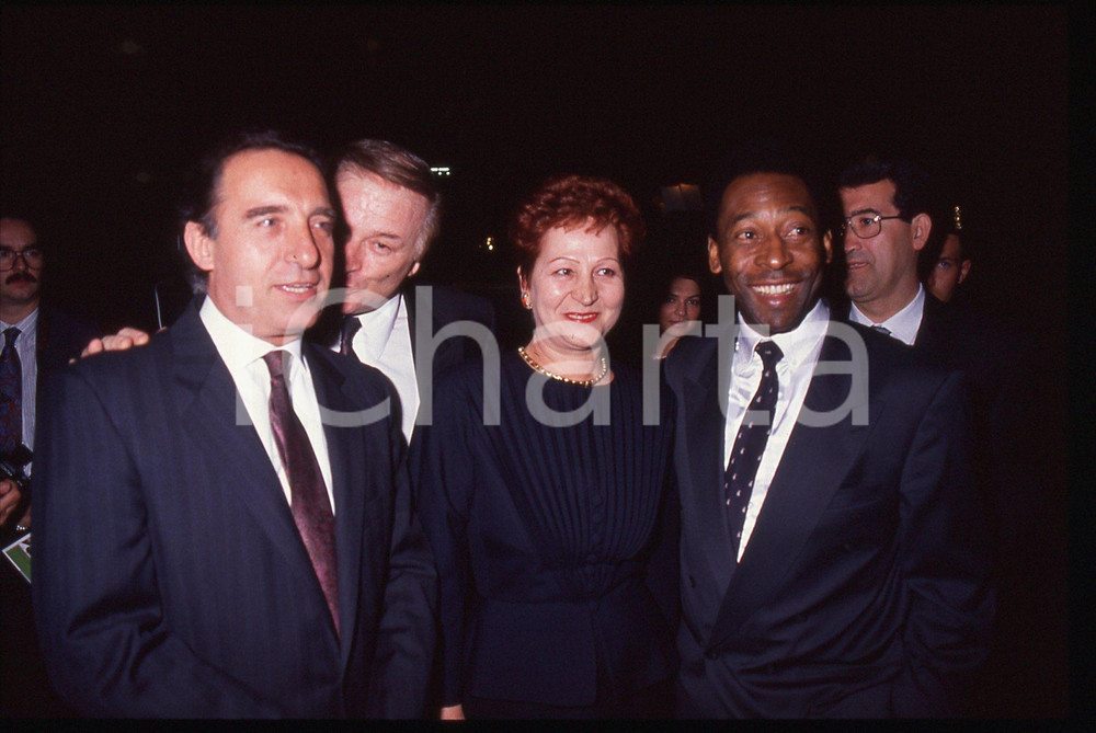 35mm vintage slide* 1990 MILANO PELÉ Paolo PILLITTERI Rosilde CRAXI ITALIA '90