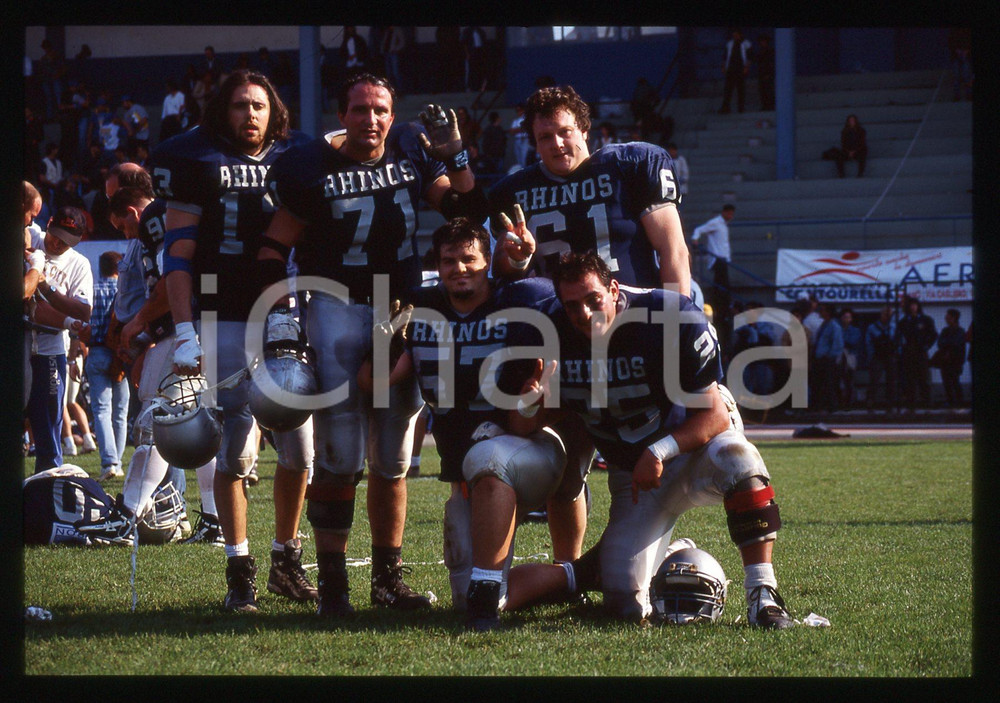 35mm vintage slide* 1995 ca MILANO FOOTBALL Sive RHINOS Milano - Giocatori (3)