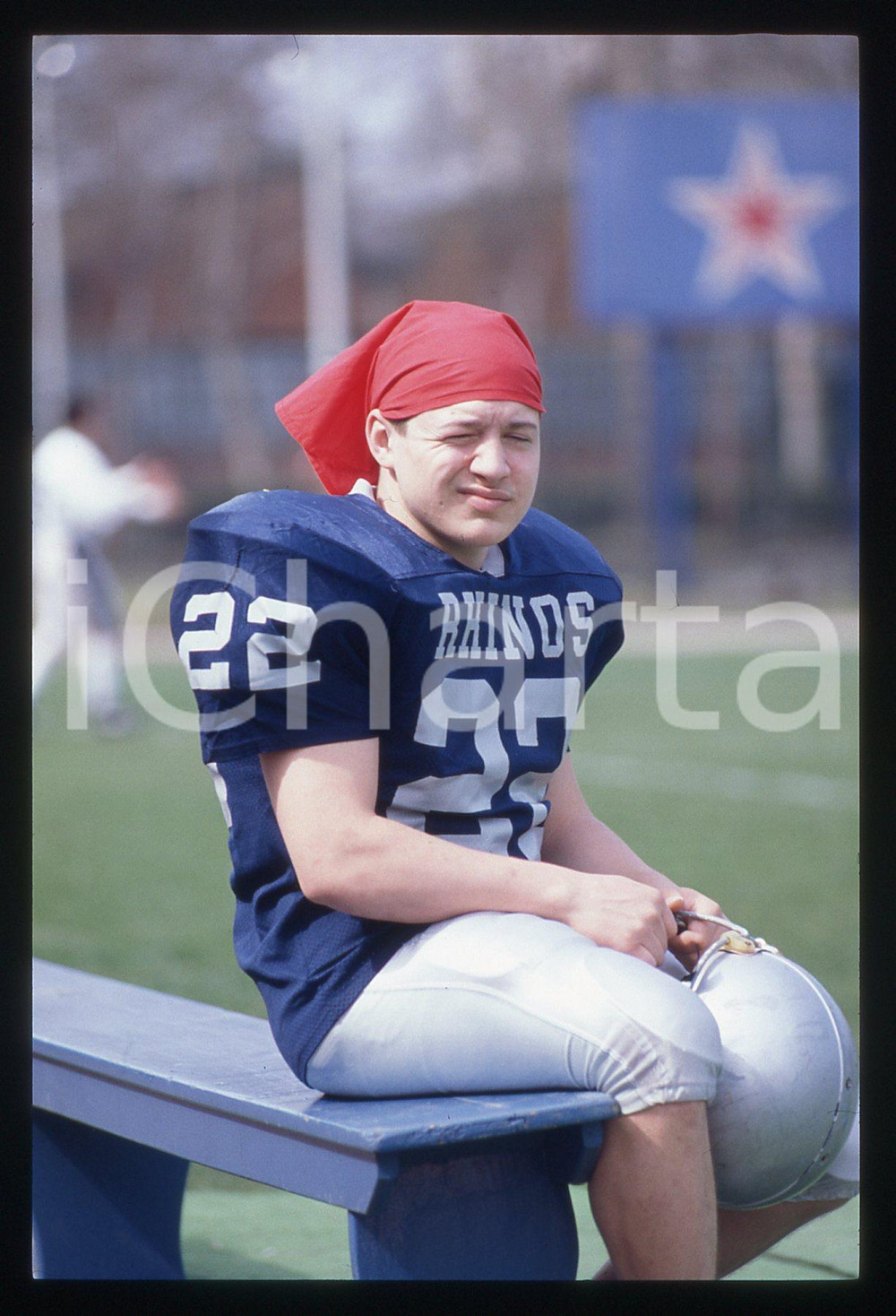 35mm vintage slide* 1994 MILANO FOOTBALL Giocatore Sive RHINOS Milano Ritratto 3