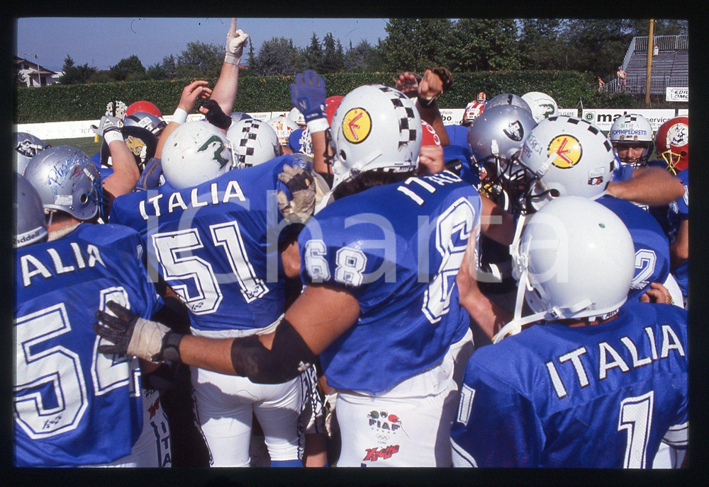 Fotografia d epoca originale 35mm vintage slide1993 TELGATE Campionato Europeo Football ITALIA  FINLANDIA 1