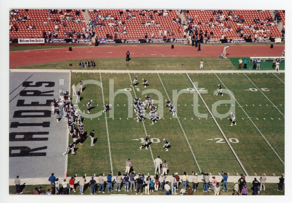1990 LOS ANGELES NFL Los Angeles RAIDERS Riscaldamento pre-partita *Foto 15x10 3