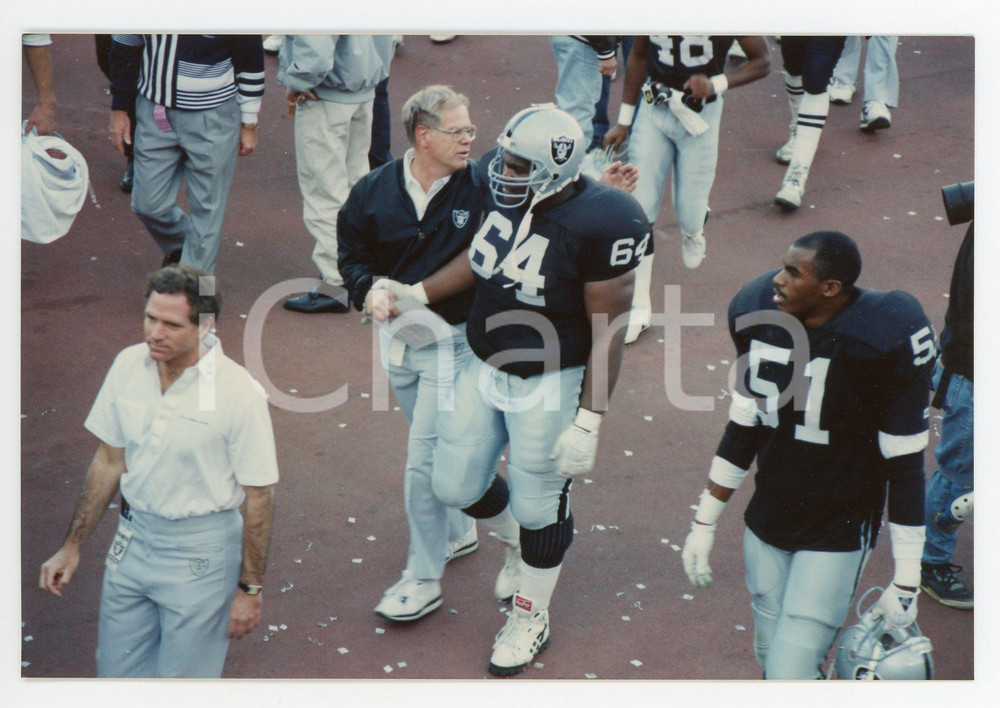 1990 LOS ANGELES - NFL Los Angeles RAIDERS Todd PEAT Aaron WALLACE *Foto