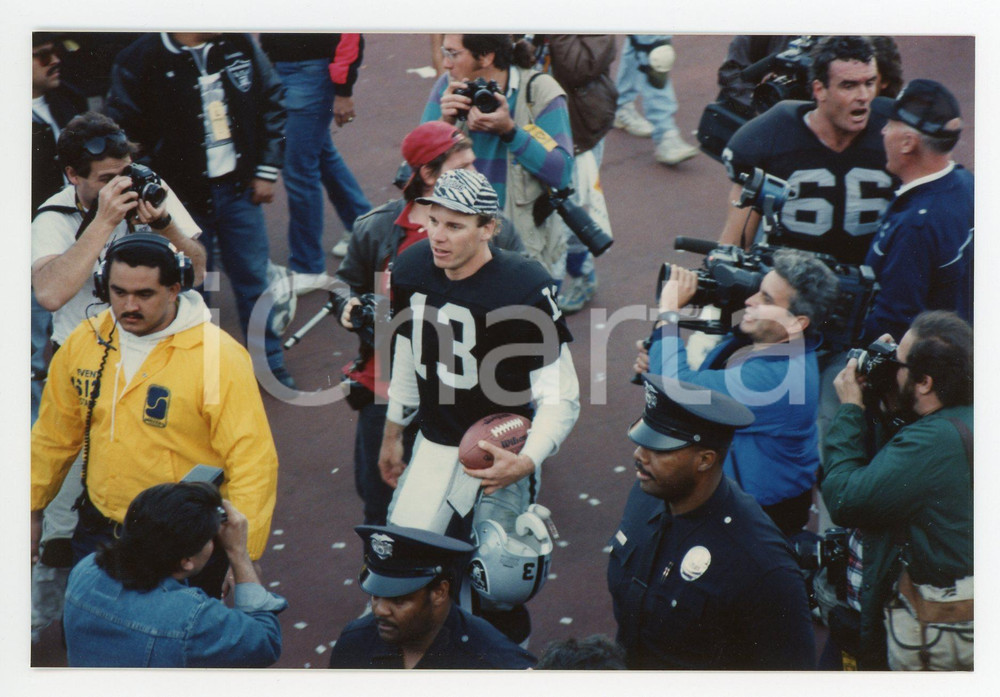 1990 LOS ANGELES - NFL Los Angeles RAIDERS #13 Jay SCHROEDER *Foto 15x10 cm