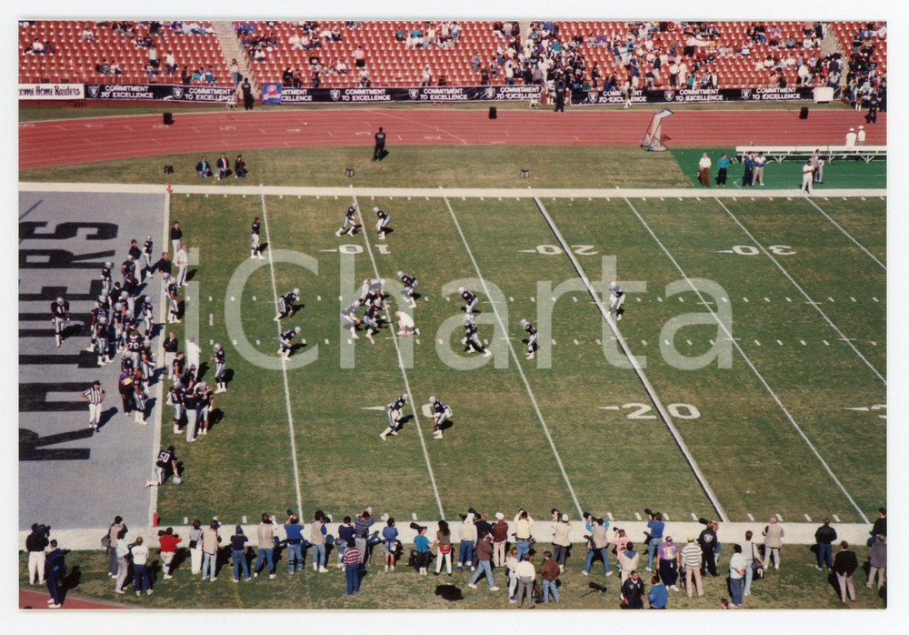 1990 LOS ANGELES - NFL Los Angeles RAIDERS Riscaldamento pre-partita *Foto 15x10