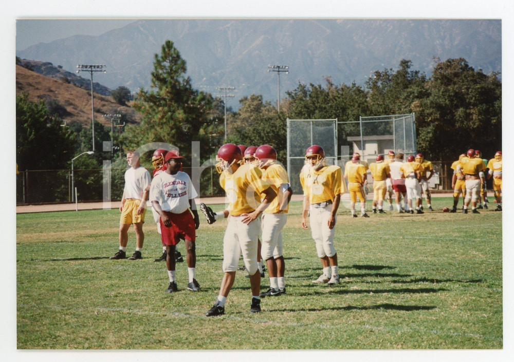 1990 GLENDALE - FOOTBALL Workout of GLENDALE College team *Foto 15x10 cm