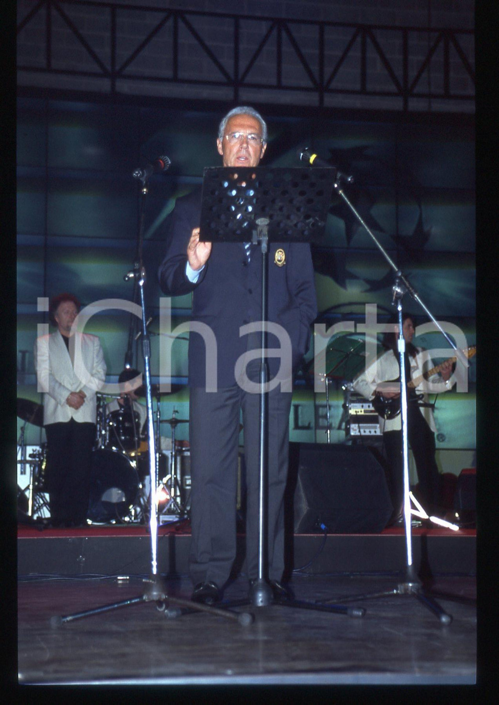 35mm vintage slide* 2001 MILANO Franz BECKENBAUER UEFA Celebration Party