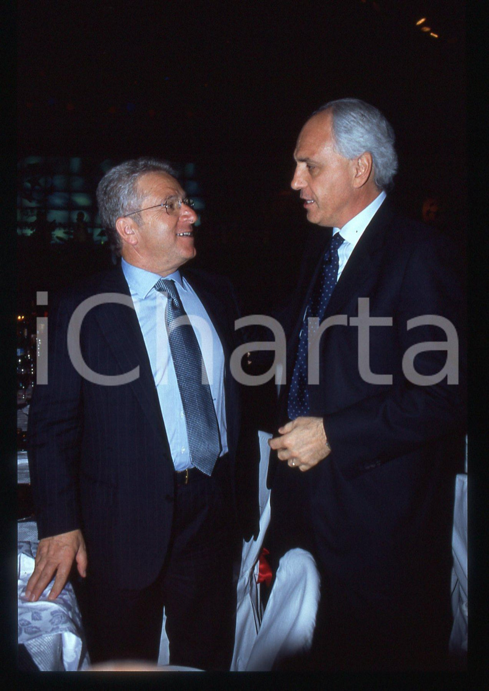 35mm vintage slide* 2001 MILANO Roberto BETTEGA Antonio MATARRESE UEFA Party