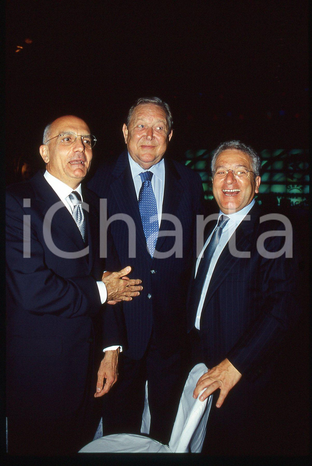 35mm vintage slide* 2001 MILANO Lennart JOHANSSON Antonio MATARRESE UEFA Party