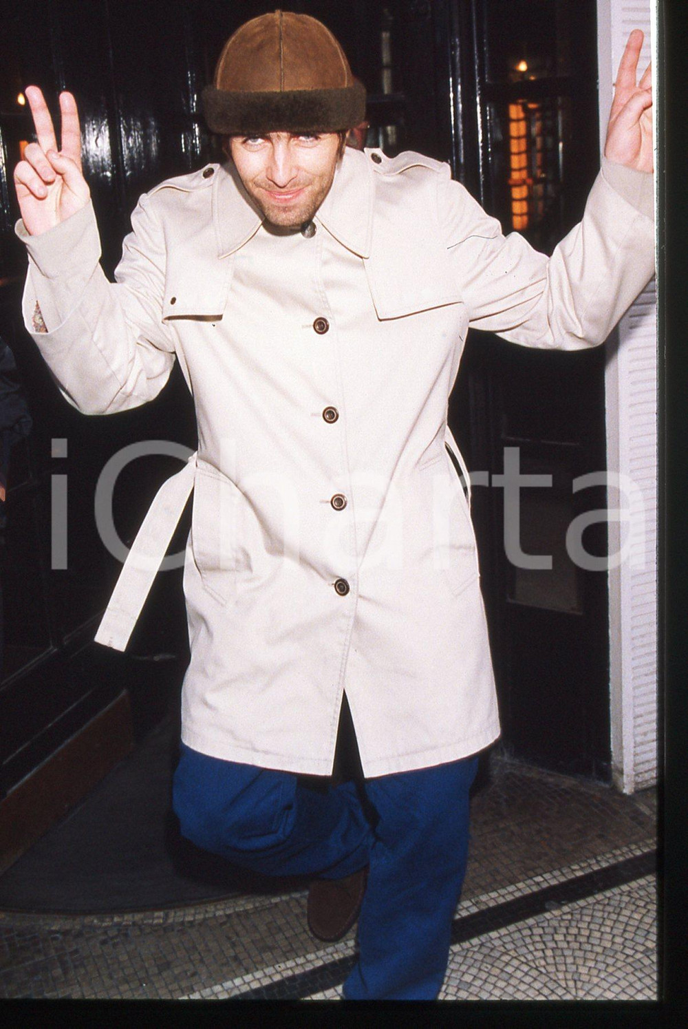 35mm vintage slide* 1995 ca UK MUSICA Liam GALLAGHER Ritratto cantante OASIS (2)