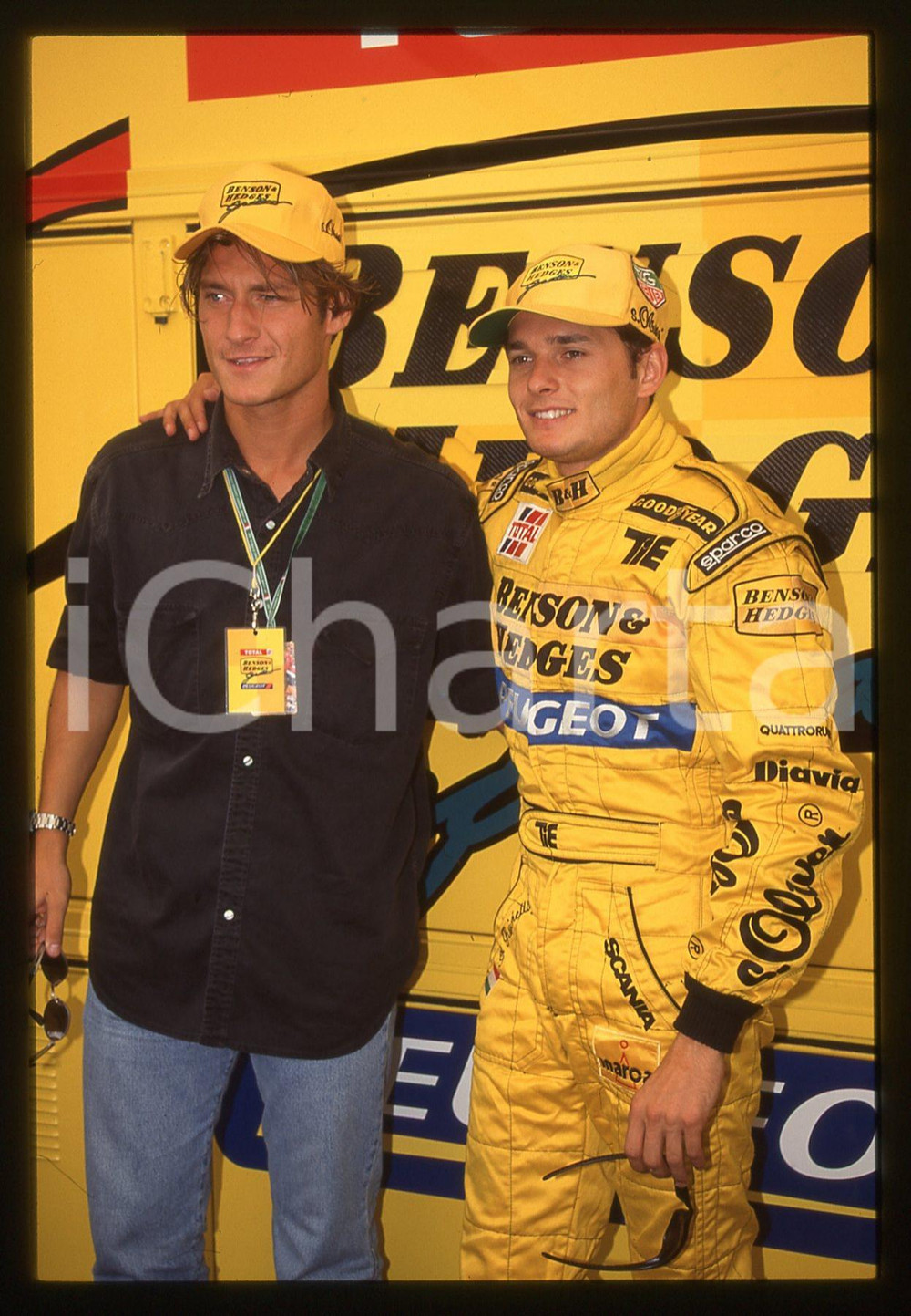 35mm vintage slide* 1997 GP SAN MARINO Francesco TOTTI e Giancarlo FISICHELLA