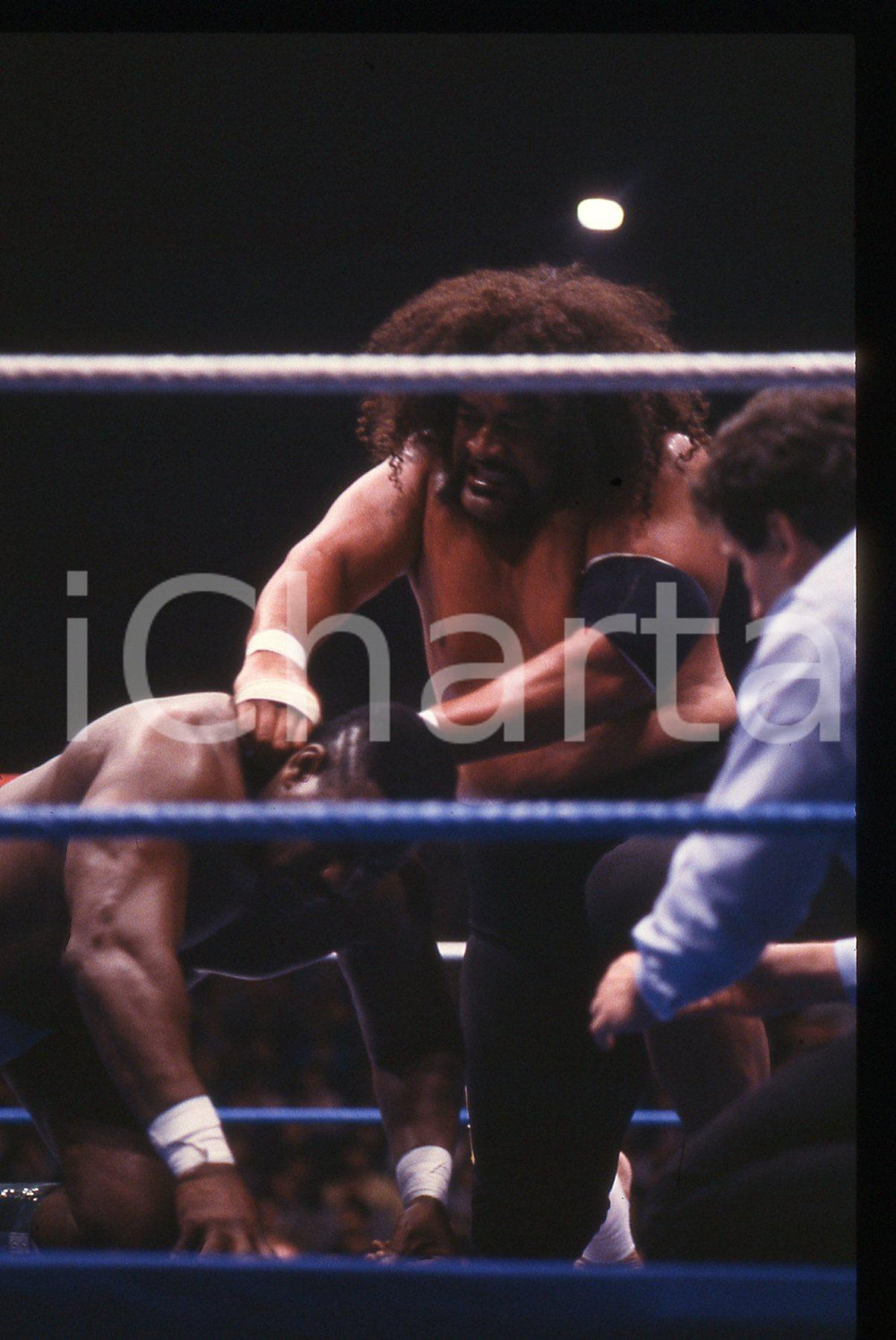 35mm vintage slide* 1987 MILANO WWF House Show S.D.JONES SIKA THE WILD SAMOAN 5