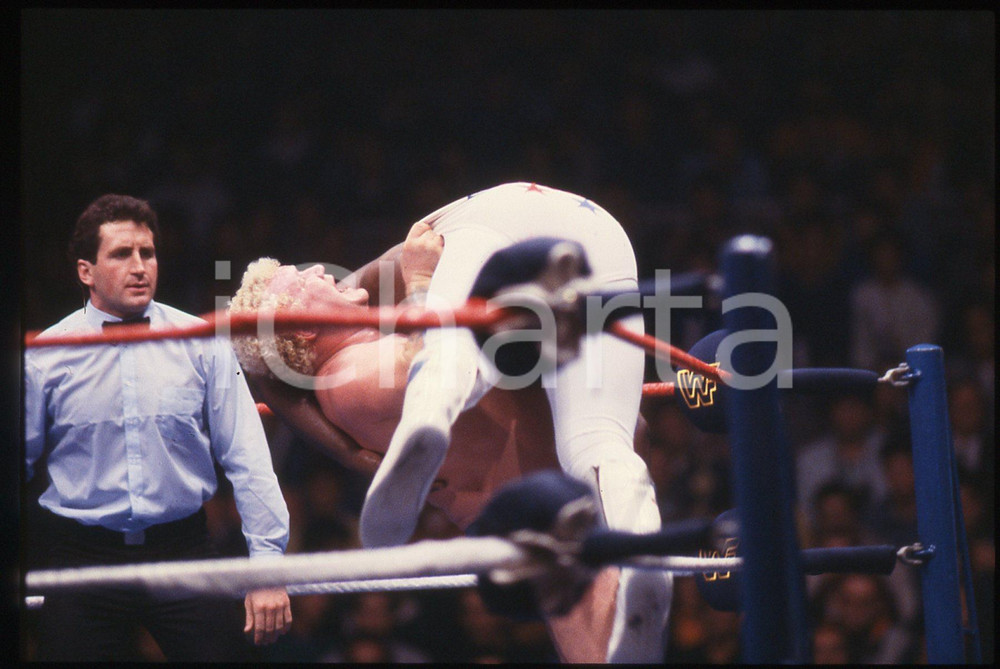 35mm vintage slide* 1987 MILANO WWF HOUSE SHOW - THE KING vs JUNKYARD DOG (5)