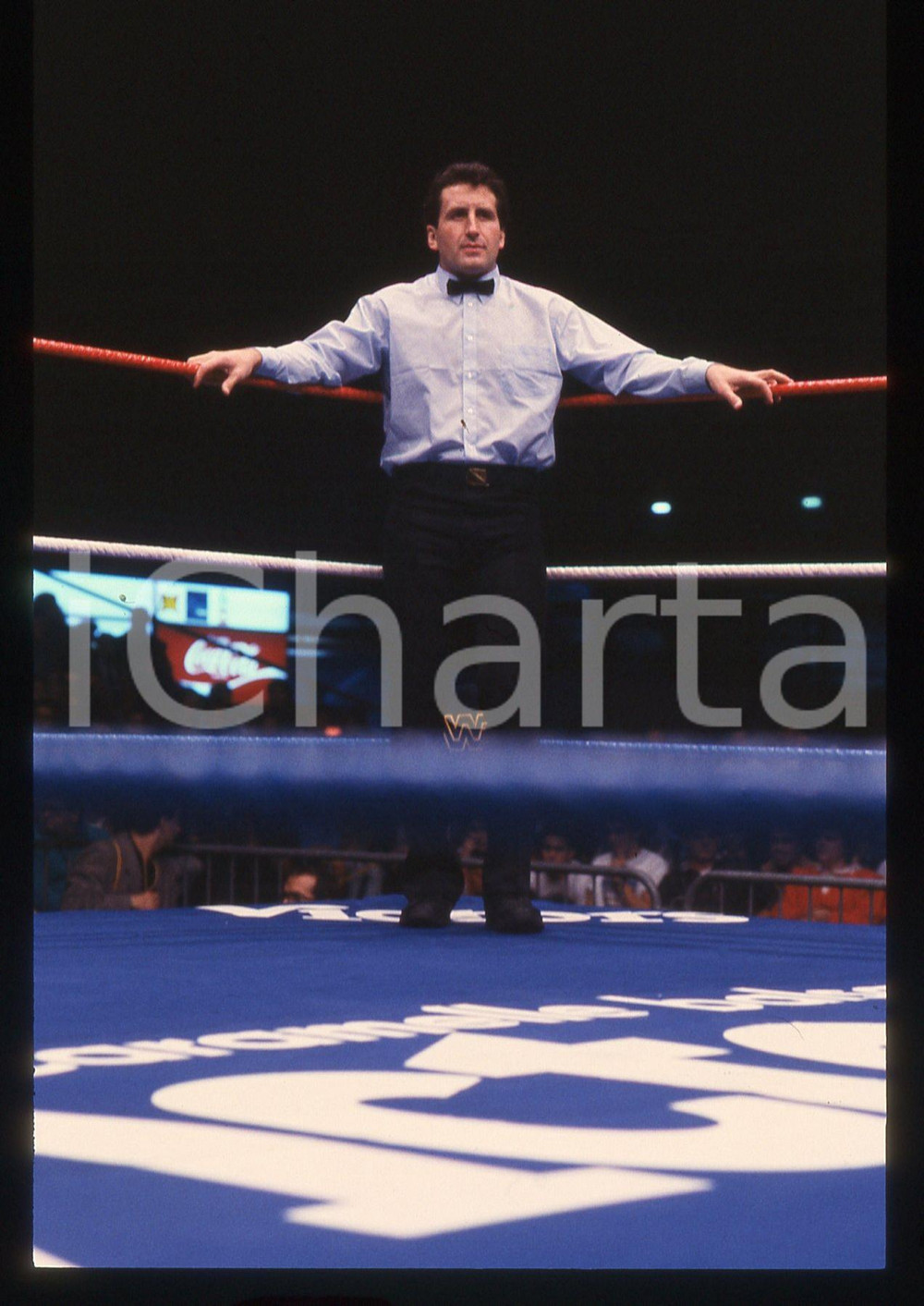 35mm vintage slide* 1987 MILANO - WWF HOUSE SHOW Arbitro di gara - Ritratto